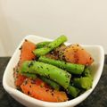わか★'s cooksnap of when they made お弁当に☆ミニトマトいんげんのポン酢和え.
