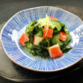 お料理ニャロメ's cooksnap of when they made 鮮やか☆胡瓜とワカメ・カニカマの酢の物.