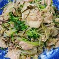 とりけらとっぷす's cooksnap of when they made 超絶簡単！豚肉と豆苗の塩こんぶ炒め.