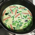 クオーリ's cooksnap of when they made 貧血対策♡小松菜としめじの豆乳スープ.