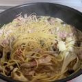 Cheer8's cooksnap of when they made ワンポット♡キノコとベーコンの和風パスタ.