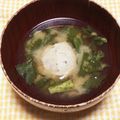 わたさな2016's cooksnap of when they made わたしのお味噌汁　イワシつみれ春菊.