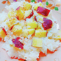 ♡ここはな♡'s cooksnap of when they made さつまいもご飯＆ついでに炊飯器で蒸し芋.