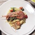 Sizuku。's cooksnap of when they made 豚肉とほうれん草のクリームパスタ.