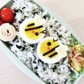 TOMOえ's cooksnap of when they made キャラ弁 ゆで卵でハチさんの春弁当♡.