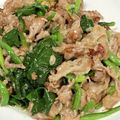ねみねみ's cooksnap of when they made 豚こま肉とほうれん草のオイマヨソテー.