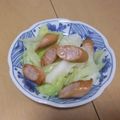 きらり流れ星's cooksnap of when they made ウインナーとキャベツの炒め物.