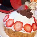 ストレス発散のami's cooksnap of when they made ストロベリー☆チーズムースのドームケーキ.