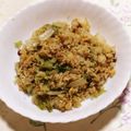 ハラールレシピ's cooksnap of when they made 甘く香る新玉ねぎとクミンの納豆チャーハン.