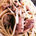 まめひな's cooksnap of when they made サバ缶と長ネギの和風パスタ.