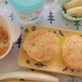 夕湖★'s cooksnap of when they made 離乳食後期＊レンジで簡単手づかみ蒸しパン.