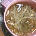 ‪♡ねこにゃ♡'s cooksnap of when they made 妊婦つわり時に★生姜もやしスープ.