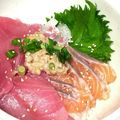 ChunChun☆≡'s cooksnap of when they made マグロ納豆サーモンの三色丼.