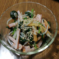 ramieru's cooksnap of when they made 市販の焼豚で野菜和え♪.