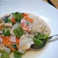 satokohime's cooksnap of when they made 生姜風味のあんかけ玄米炒飯.