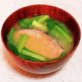 桜月❀咲良mommy's cooksnap of when they made 体ぽかぽか♪鮭と小松菜の酒粕みそ汁.
