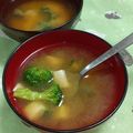 赤い電話's cooksnap of when they made ブロッコリーと豆腐の味噌汁.