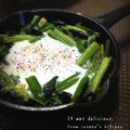 inyako's cooksnap of when they made スキレットで☆ほうれん草の巣ごもり卵♪.