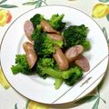 にきけん's cooksnap of when they made ブロッコリーとウィンナー炒め♪.