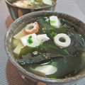 イベ長's cooksnap of when they made 豆腐とわかめとちくわのお吸い物.