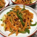 chocoraママ's cooksnap of when they made ちくわ入り人参とピーマンのきんぴら☆.