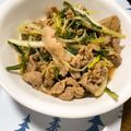 にょろりーぬ's cooksnap of when they made 水菜と豚肉のポン酢炒め.
