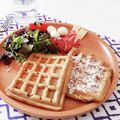 Munyako's cooksnap of when they made ワッフル＊アメリカン サクサク泡立要らず.