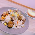 Rina☻'s cooksnap of when they made ✶ガーリックステーキピラフ✶.