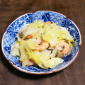 KAKO_KAKO's cooksnap of when they made エリンギとえびとキャベツの炒め.