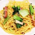 亜矢佳's cooksnap of when they made 青梗菜とベーコンのペペロンチーノ♪.