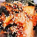 なーなちゃん's cooksnap of when they made ごま油香るキムチと海苔の簡単おつまみ♪.
