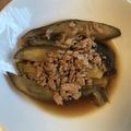 R2016's cooksnap of when they made 簡単！麺つゆでナスの煮浸し、豚肉入り☆.