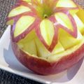 13歳's cooksnap of when they made 簡単りんごの飾り切り.