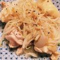 かにゃたろう's cooksnap of when they made 鶏ももともやしのねぎ塩蒸し.