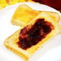 ふうはっちゃん's cooksnap of when they made ピーナツバターあんこトースト♡.