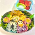 ♡アリスmama♡'s cooksnap of when they made キャラ弁♪カップde簡単♡ひな祭りお弁当.