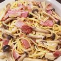 ひこぼし☆'s cooksnap of when they made きのことベーコンのクリームパスタ.