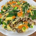 myukyeeena's cooksnap of when they made やみつき♪豚もやしとニラの卵炒め♡.
