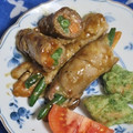 mmameco's cooksnap of when they made いんげんと人参の豚肉巻き.