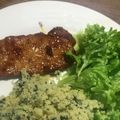 Yokchina's cooksnap of when they made 簡単わさび醤油の豚肉ステーキ.