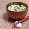 Yukiまむ's cooksnap of when they made 舞茸・小松菜のお味噌汁♪舞茸香る♪.
