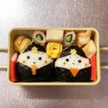 Chaaa_room's cooksnap of when they made ひな祭りキャラ弁＊三角おむすびdeお雛様.