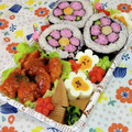 ♡礼♡'s cooksnap of when they made 飾り寿司♪お花の巻き寿司✿.