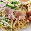 ✩ひよこ✩'s cooksnap of when they made 簡単☆水菜と生ハムのさっぱりパスタ☆.