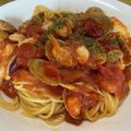 yu-kunmama's cooksnap of when they made あさりとボイルイカのトマトスパゲティ.