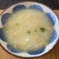 love385's cooksnap of when they made ゆで鶏の茹で汁で～ ふわふわ卵スープ.