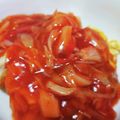 もものkitchen's cooksnap of when they made 豆腐のカニカマ卵♡甘酢ケチャップあんかけ.