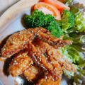 ノリタン's cooksnap of when they made 揚げない、手羽先の甘辛揚げ。手羽唐揚げ.