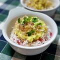 なおミール's cooksnap of when they made ふわり✿梅おかかご飯の新玉葱の炒り卵のせ.