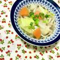 ふたごゆき's cooksnap of when they made 鶏ガラで♪野菜たっぷり和風のスープ.